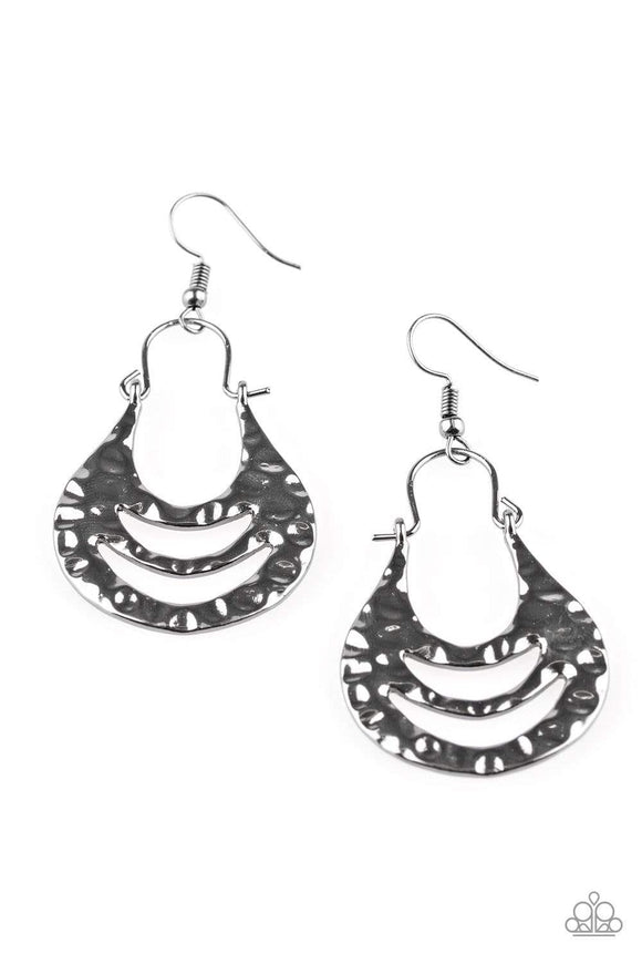 Snazzychicjewelryboutique Earrings Hang ZEN! - Black Gunmetal Earrings Paparazzi