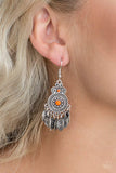 Snazzychicjewelryboutique Earrings Lower East WILDSIDE - Orange Earrings Paparazzi