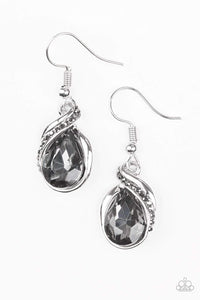 Snazzychicjewelryboutique Earrings Marvelous Marvel - Silver Gem Earrings Paparazzi