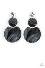 Snazzychicjewelryboutique Earrings Miami Mariner - Black Acrylic Earrings Paparazzi