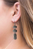 Snazzychicjewelryboutique Earrings Nine to HIVE - Black Gunmetal Earrings Paparazzi