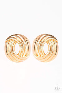 Snazzychicjewelryboutique Earrings Rare Refinement - Gold Post Earrings Paparazzi