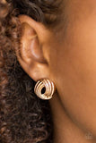 Snazzychicjewelryboutique Earrings Rare Refinement - Gold Post Earrings Paparazzi