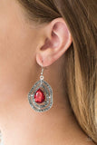 Snazzychicjewelryboutique Earrings Royal Squad - Red Rhinestone Earrings Paparazzi