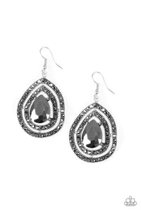 Snazzychicjewelryboutique Earrings Royal Squad - Silver Gem Earrings Paparazzi