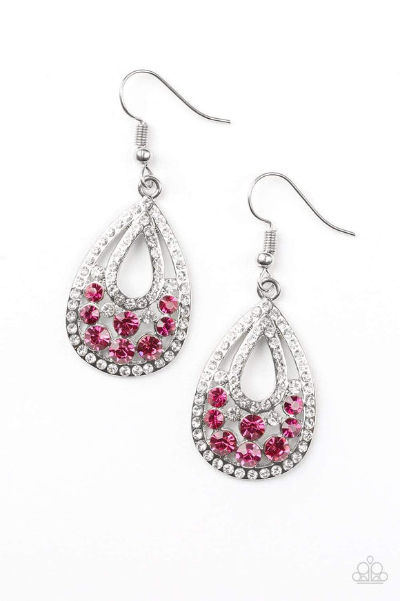 String Theory - Pink String Earrings- Paparrazi Accessories