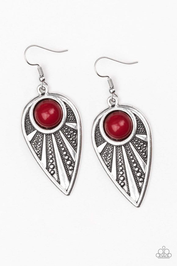 Snazzychicjewelryboutique Earrings Take A WALKABOUT - Red Earrings Paparazzi