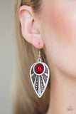 Snazzychicjewelryboutique Earrings Take A WALKABOUT - Red Earrings Paparazzi