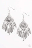 Snazzychicjewelryboutique Earrings Western Rattler - Silver Earrings Paparazzi