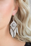 Snazzychicjewelryboutique Earrings Western Rattler - Silver Earrings Paparazzi