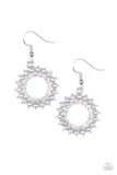 Snazzychicjewelryboutique Earrings Wreathed In Radiance - Silver Pearl Earrings Paparazzi