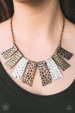 Snazzychicjewelryboutique Necklace A Fan of the Tribe - Multi Blockbuster Necklace Paparazzi