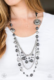 Snazzychicjewelryboutique Necklace All The Trimmings - Black Blockbuster Ribbon Necklace Paparazzi