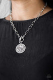 Beautifully Belle - Silver Flower Necklace Paparazzi