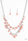 Snazzychicjewelryboutique Necklace Blissfully Bridesmaid - Orange Pearl Necklace Paparazzi