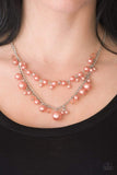 Snazzychicjewelryboutique Necklace Blissfully Bridesmaid - Orange Pearl Necklace Paparazzi