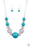 Snazzychicjewelryboutique Necklace Daytime Drama - Blue Necklace Paparazzi