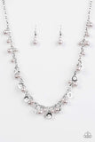 Snazzychicjewelryboutique Necklace Elegant Ensemble - Silver Pearl Necklace Paparazzi