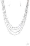 Snazzychicjewelryboutique Necklace Extravagant Elegance - Silver Necklace Paparazzi