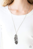 Snazzychicjewelryboutique Necklace Free Bird - Silver Feather Necklace Paparazzi