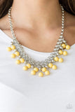 Snazzychicjewelryboutique Necklace Friday Night Fringe - Yellow Necklace Paparazzi