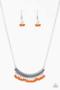 Snazzychicjewelryboutique Necklace Fringe Fever - Orange Necklace Paparazzi