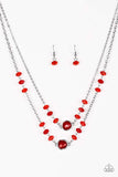 Snazzychicjewelryboutique Necklace Gala Glow - Red Necklace Paparazzi