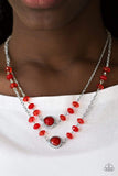 Snazzychicjewelryboutique Necklace Gala Glow - Red Necklace Paparazzi