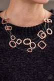 Snazzychicjewelryboutique Necklace GEO-ing Strong - Copper Necklace Paparazzi