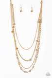 Snazzychicjewelryboutique Necklace Glamour Grotto - Gold Layered Necklace Paparazzi