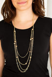 Snazzychicjewelryboutique Necklace Glamour Grotto - Gold Layered Necklace Paparazzi