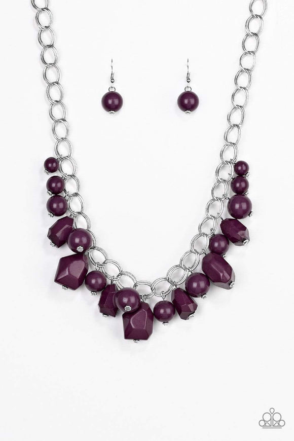 Snazzychicjewelryboutique Necklace Gorgeously Globetrotter - Purple Necklace Paparazzi