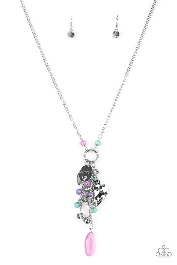 Snazzychicjewelryboutique Necklace Hearts Content - Multi Charm Necklace Paparazzi