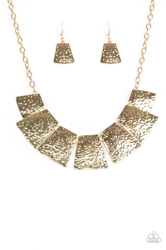 Snazzychicjewelryboutique Necklace Here Comes The Huntress - Gold Necklace Paparazzi