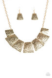 Snazzychicjewelryboutique Necklace Here Comes The Huntress - Gold Necklace Paparazzi