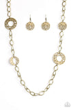 Snazzychicjewelryboutique Necklace Industrial Mayhem - Brass Necklace Paparazzi