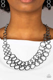 Snazzychicjewelryboutique Necklace Metro Maven - Black Gunmetal Necklace Paparazzi