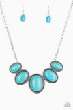 Snazzychicjewelryboutique Necklace Noble Nomad - Blue Turquoise Necklace Paparazzi