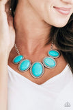 Snazzychicjewelryboutique Necklace Noble Nomad - Blue Turquoise Necklace Paparazzi