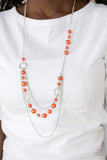 Snazzychicjewelryboutique Necklace Party Dress Princess - Orange Pearl Necklace Paparazzi