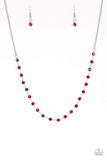 Snazzychicjewelryboutique Necklace Party Like A Princess - Red Rhinestone Necklace Paparazzi