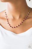 Snazzychicjewelryboutique Necklace Party Like A Princess - Red Rhinestone Necklace Paparazzi