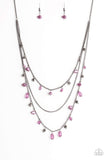 Snazzychicjewelryboutique Necklace Pebble Beach Beauty - Purple Necklace Paparazzi