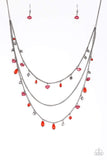 Snazzychicjewelryboutique Necklace Pebble Beach Beauty - Red Necklace Paparazzi
