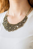 Snazzychicjewelryboutique Necklace Petunia Paradise - Brass Necklace Paparazzi