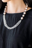 Snazzychicjewelryboutique Necklace Runaway Bridesmaid - Brown Pearl Necklace Paparazzi