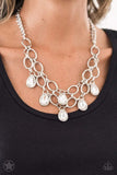 Show-Stopping Shimmer - White Blockbuster Necklace Paparazzi