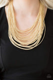 Snazzychicjewelryboutique Necklace Streaming Starlight - Gold Seed Bead Necklace Paparazzi