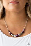 Snazzychicjewelryboutique Necklace The Big-Leaguer - Purple Pearl Necklace Paparazzi