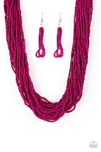 Snazzychicjewelryboutique Necklace The Show Must CONGO On! - Pink Seed Bead Necklace Paparazzi